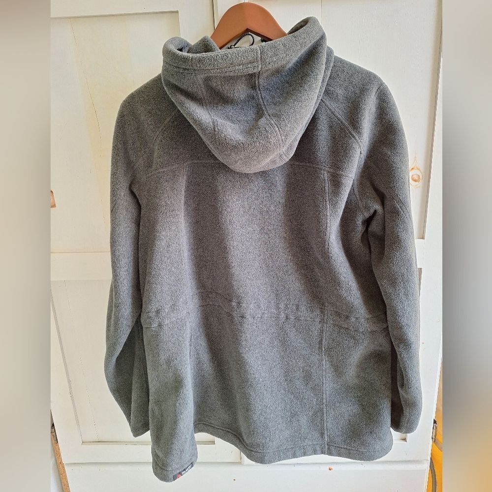 Lands End L Gray Fleece Jacket - Picture 2 of 6